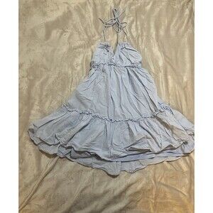 Divided Skyblue Babydoll Halter Dress Size Small
